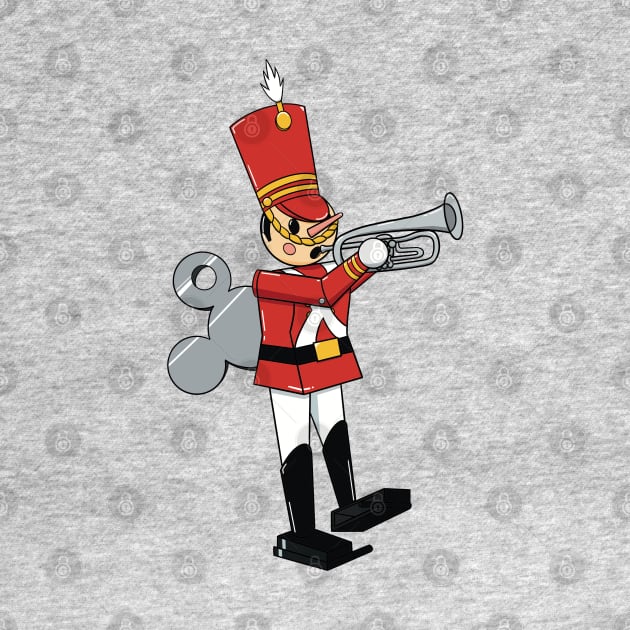 Christmas Toy Solider Trumpet Player by DeepDiveThreads